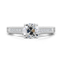 Vintage Style Lady’s Ring Princess & Cushion Old Miner Real Natural Earth Mined Diamond 4.50 Carats