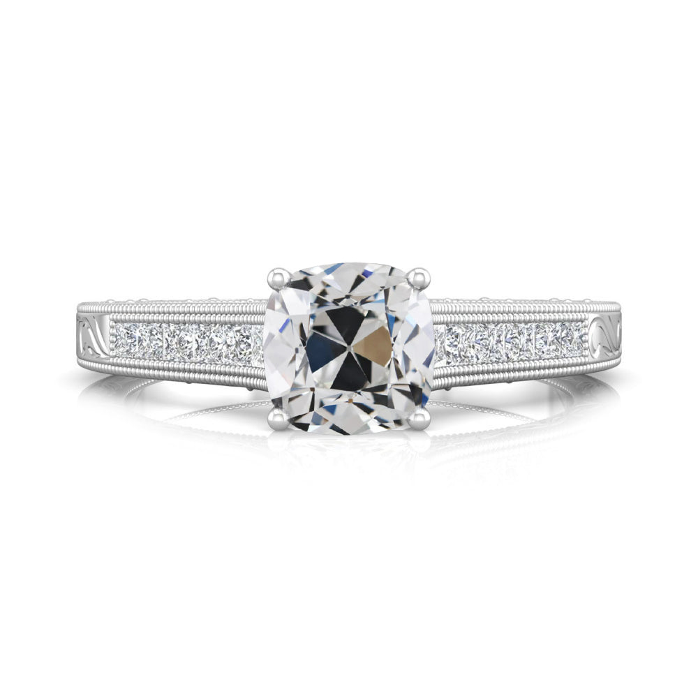 Princess & Cushion Old Miner Diamond Ring