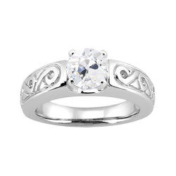 Vintage Style Old Cut Round Natural Earth Mined Diamond Anniversary Ring 1.75 Carats