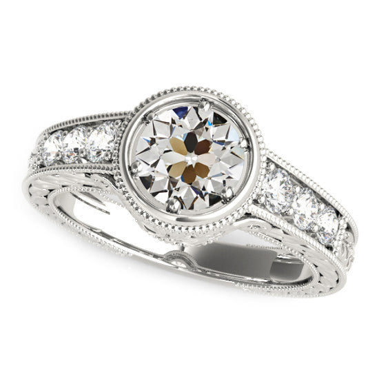 Vintage Style Old Miner Diamond Ring 