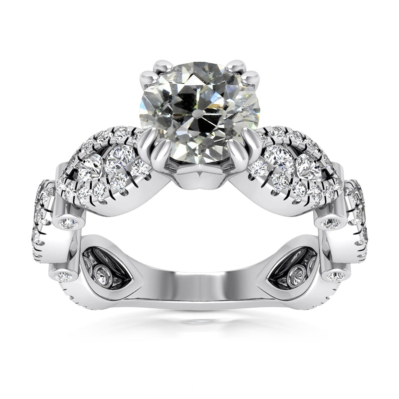 Vintage Style Round Old Cut Diamond Ring