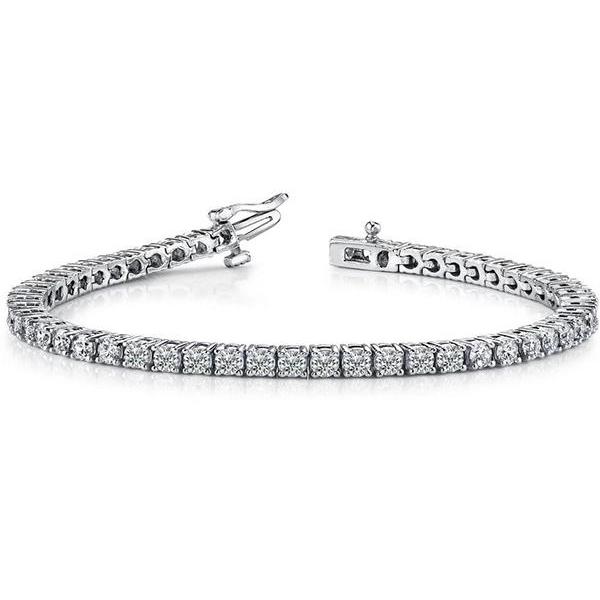 WG Tennis Bracelet 5.72 Carats Round Brilliant Cut Lab Grown Diamonds