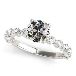 Real  Wedding Ring Round Old Cut Diamond Women's Jewelry 4.50 Carats