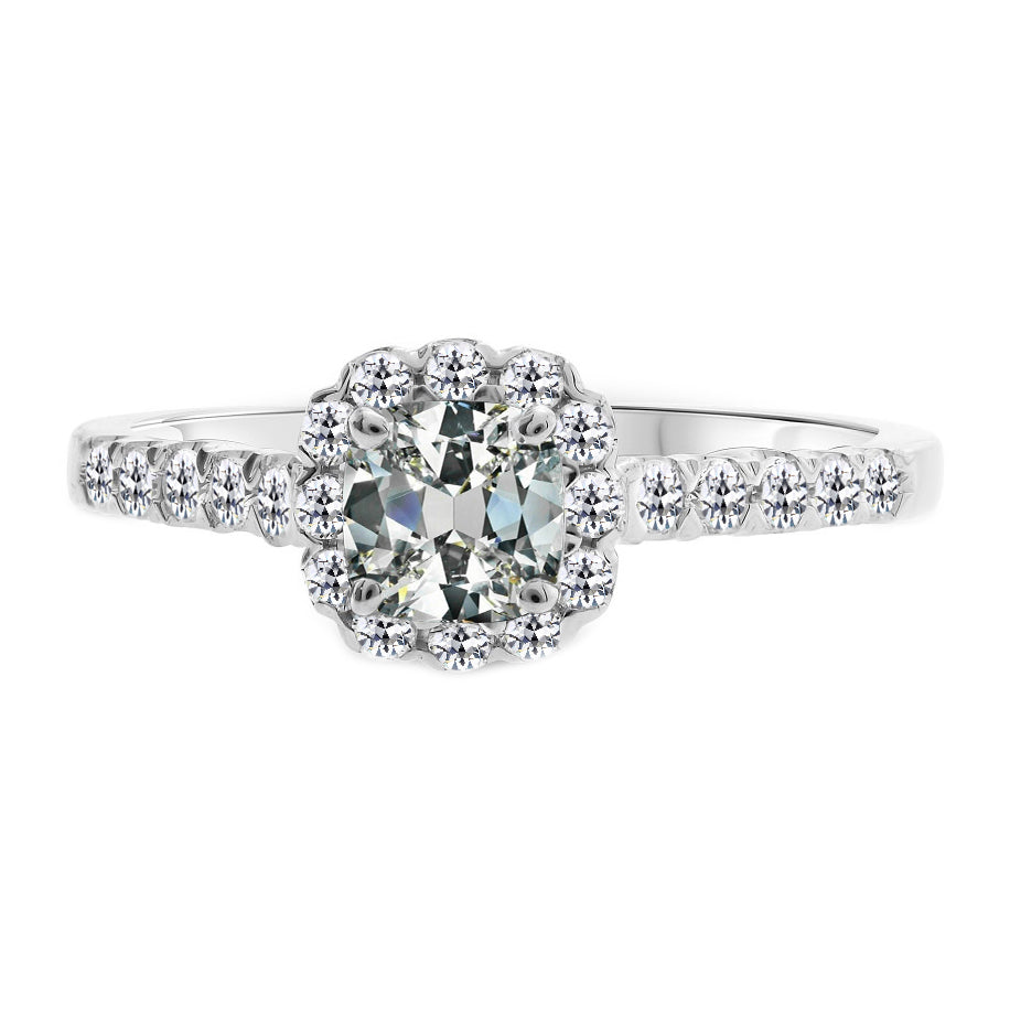natural round diamond 3ct ring front view