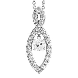 White Gold 14K Pendant Natural Earth Mined Diamond Round Old Miner Prong Set 3.50 Carats