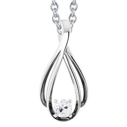 White Gold 14K Round Old Cut Natural Earth Mined Diamond Pendant Necklace 1 Carat
