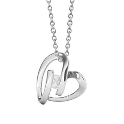 White Gold 14K Solitaire Real Natural Earth Mined Diamond Pendant Oval Old Miner 0.50 Carats