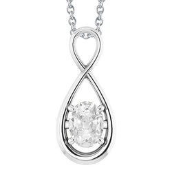 White Gold 14K Solitaire Genuine Natural Earth Mined Diamond Pendant Oval Old Miner 2.50 Carats