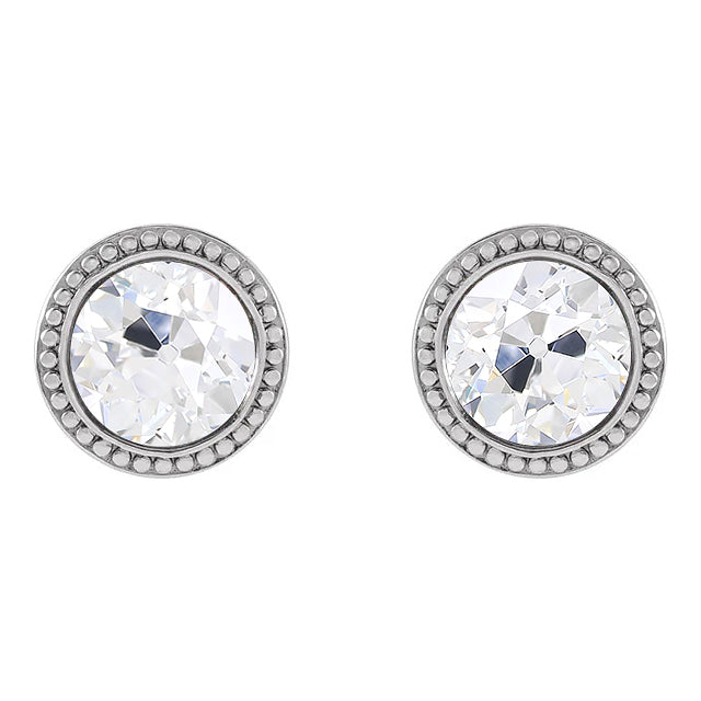 natural round diamond 4ct watch front view
