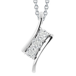White Gold Genuine Natural Earth Mined Diamond Pendant 3 Stone Cushion Old Miner 4.50 Carats