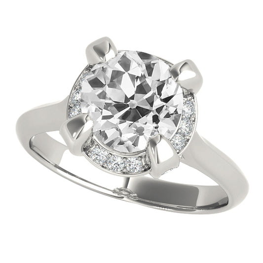 White Gold Halo Engagement Ring