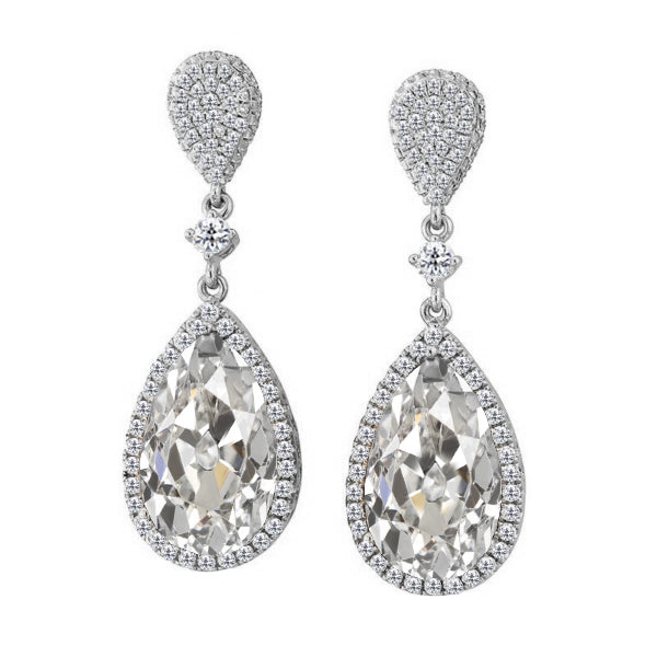 natural round diamond 5ct earring front view