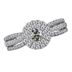 Natural Diamond Ring 2.50ct - White Gold 14K