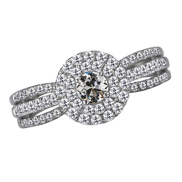 natural round diamond 2.50ct ring front view