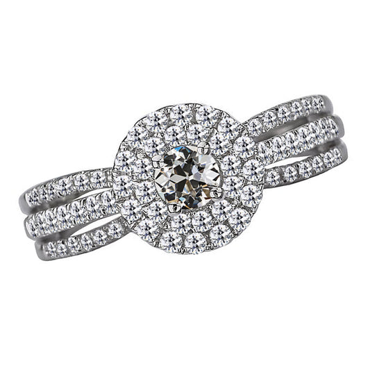 natural round diamond 2.50ct ring front view