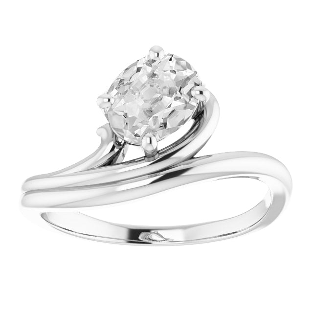 natural oval diamond 3ct ring front view