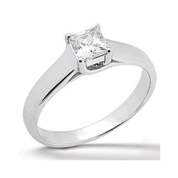 1.75 Ct. White Gold Princess Diamond Solitaire Ring 4 Prongs