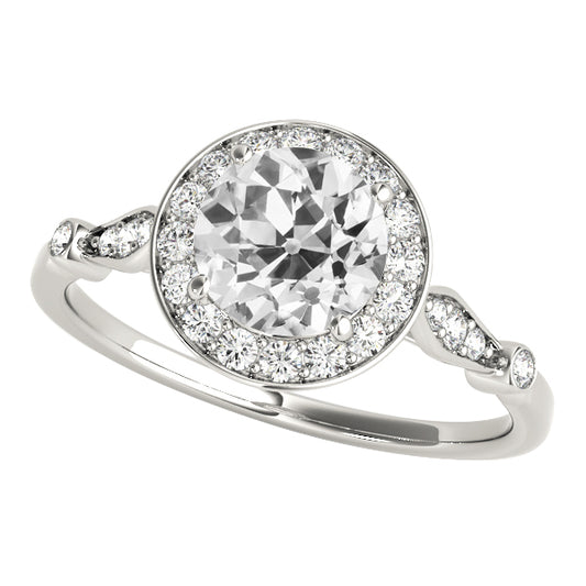 natural round diamond 4ct ring front view