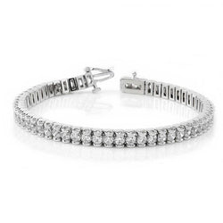 White Gold Lab Grown Diamonds Basic Tennis Bracelet 3.50 Carats