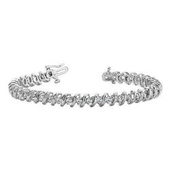 White Gold Round Natural Diamond Tennis Bracelet Women Jewelry 6 Carat