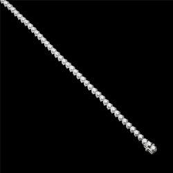 White Round Lab Grown Diamond Tennis Bracelet 10.66 Carats 10K White Gold