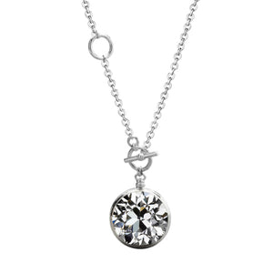 Women Charm Pendant 1.50 Ct Diamond Antique Cut Necklace 