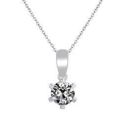 Natural Diamond Pendant 1.50ct - White Gold 14K