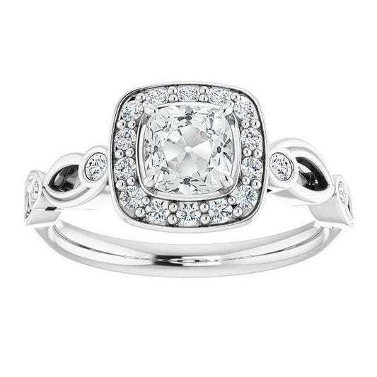 Cushion Old Miner & Marquise Black Diamond Ring