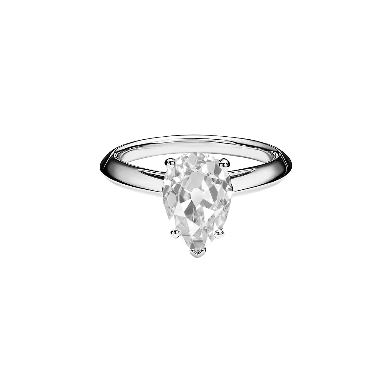 New High Quality Wedding Solitaire White Gold Diamond Anniversary Ring 