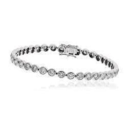 Women 5.70 Carats Round Lab Grown Diamond Tennis Bracelet Jewelry White Gold