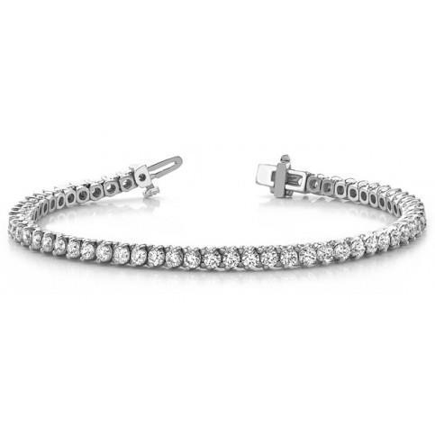 Women 6 Carats Round Lab Grown Diamond Tennis Bracelet White Gold