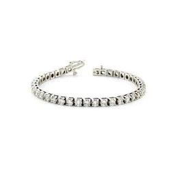 Women Tennis Bracelet 14 Ct. Round Cut Lab Grown Diamonds White Gold