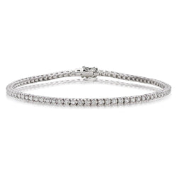 Women Tennis Bracelet 5.60 Ct Round Lab Grown Diamond White Gold 10K