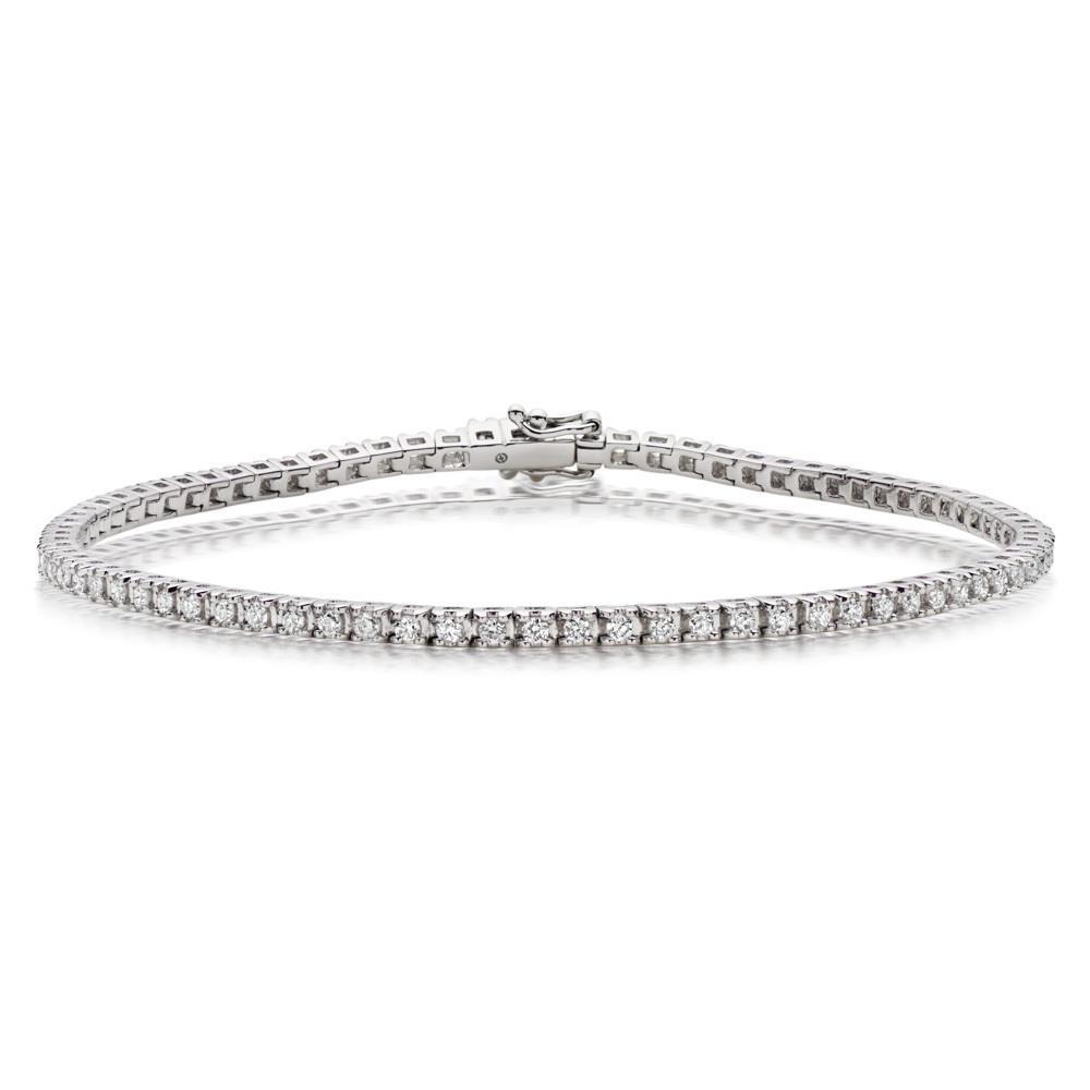 Women Tennis Bracelet 5.60 Ct Round Lab Grown Diamond White Gold 10K