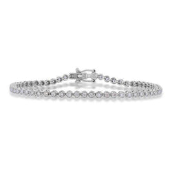 Women Tennis Bracelet Sparkling Lab Grown Diamond White Gold 5.40 Carats