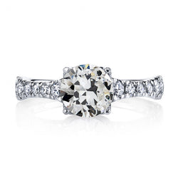 Women’s Anniversary Ring Round Old Mine Cut Genuine Natural Earth Mined Diamond 5 Carats