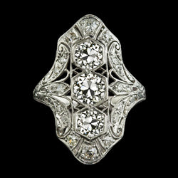 Women’s Antique Style Milligrain Ring Old Mine Cut Real Natural Earth Mined Diamond 4.25 Carats