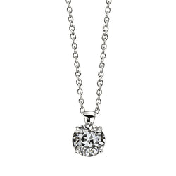 Natural Diamond Pendant 1ct - White Gold 14K