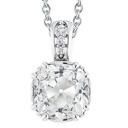 Women’s Real Natural Earth Mined Diamond Pendant Round & Cushion Old Miner 5.50 Carats