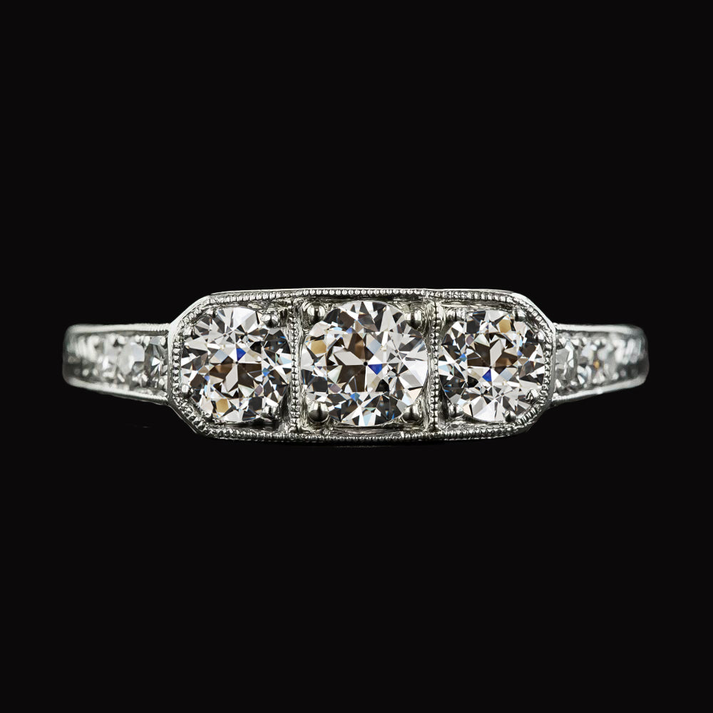 Women’s Engagement Ring Old Mine Cut