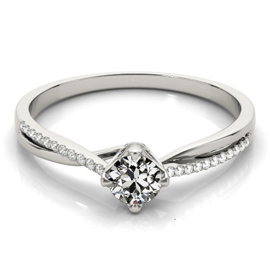 Women's Engagement Ring Old Miner Diamond