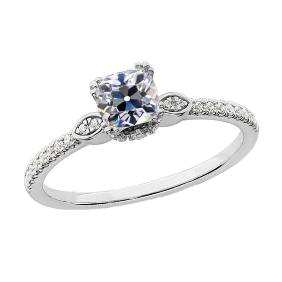 Women’s Engagement Ring Old Miner Diamond 3 Carats