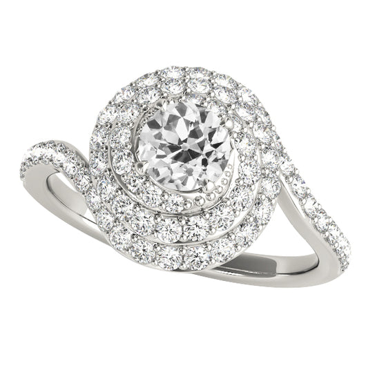 natural round diamond 4.75ct ring front view