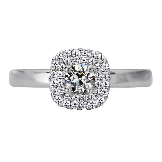 Women’s Halo Anniversary Ring Old Miner Diamond
