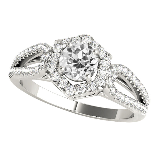 natural round diamond 4.75ct ring front view