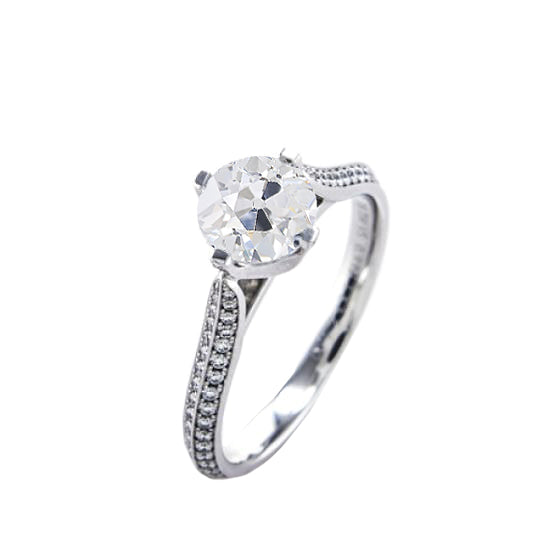 Women’s Old Miner Round white Diamond Ring