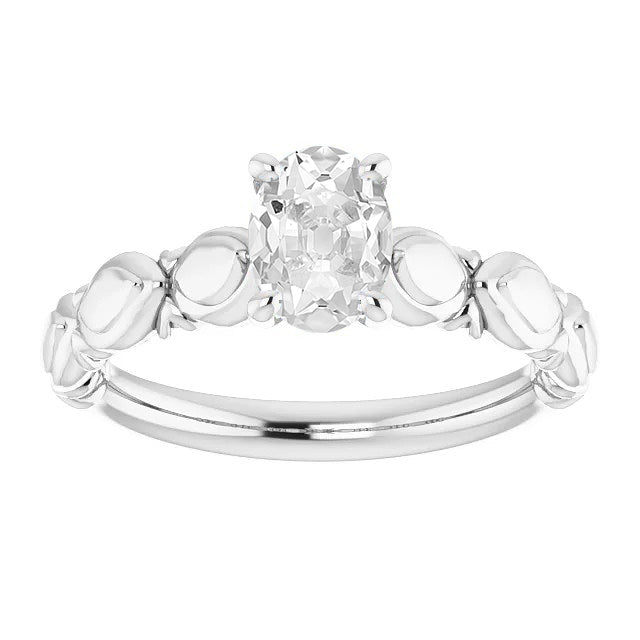 Princess Cut  Oval Old Miner Diamond Ring