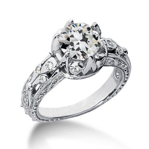 Women’s Ring Old Mine Cut Diamond Antique Style