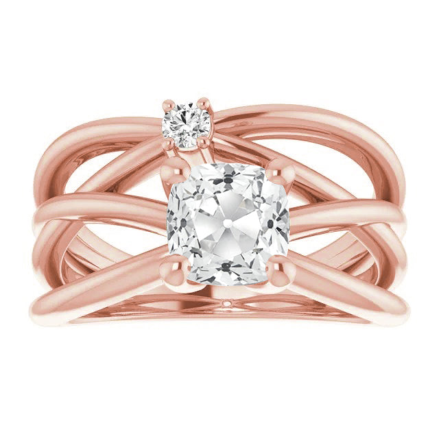 Women’s Ring Round & Cushion Old Cut Diamond