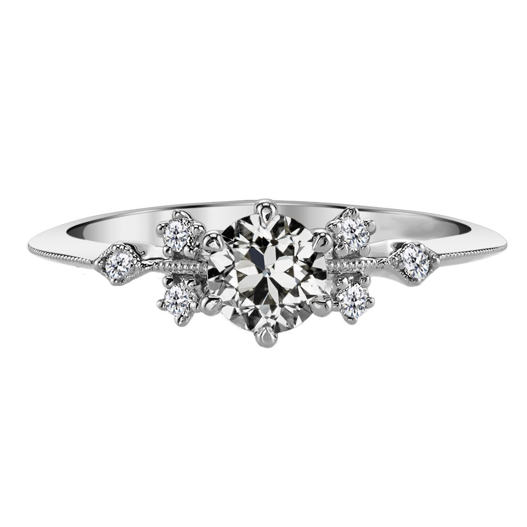 Women’s Round Old European Anniversary Ring 2 Carats